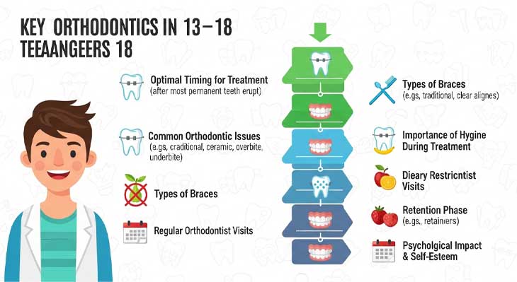 نکات مهم ارتودنسی در سن 13 تا 18 سالگی
