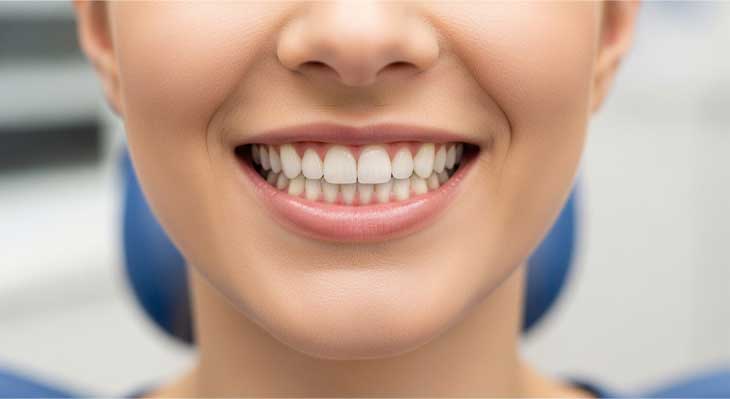 اصلاح خط وسط دندان یا میدلاین