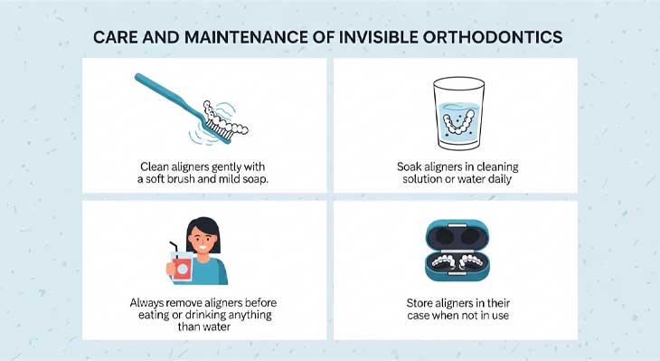 مراقبت و نگهداری از ارتودنسی نامرئی