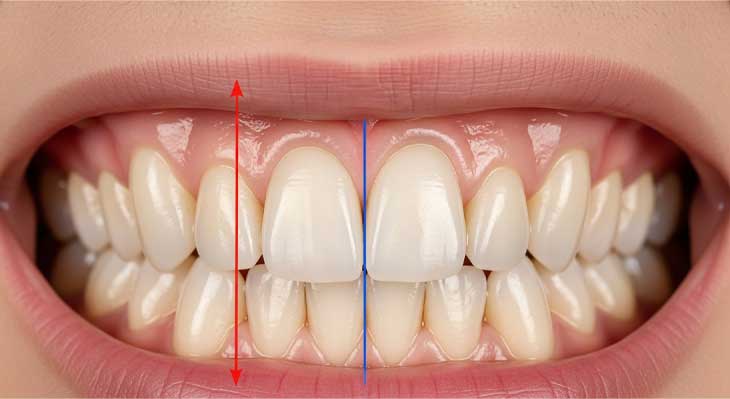 اصلاح خط وسط دندان یا میدلاین