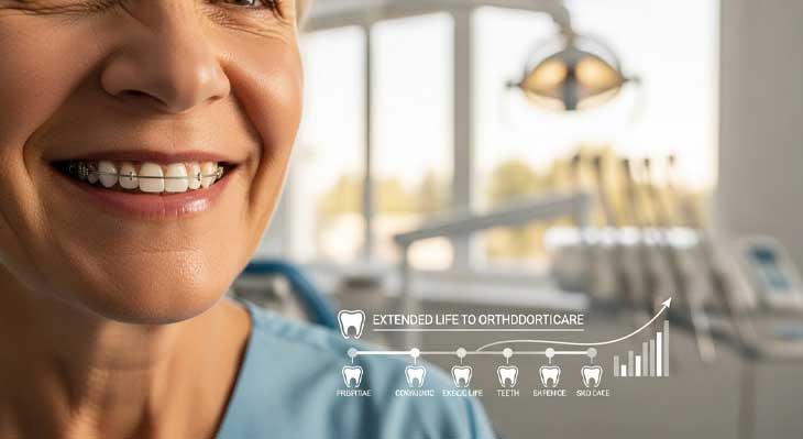 افزایش طول عمر دندان با ارتودنسی