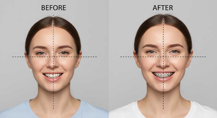 تاثیر ارتودنسی بر تقارن صورت