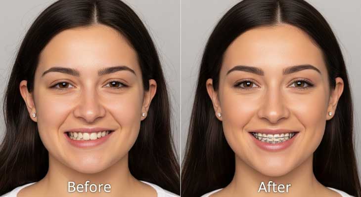 تاثیر ارتودنسی بر تقارن صورت